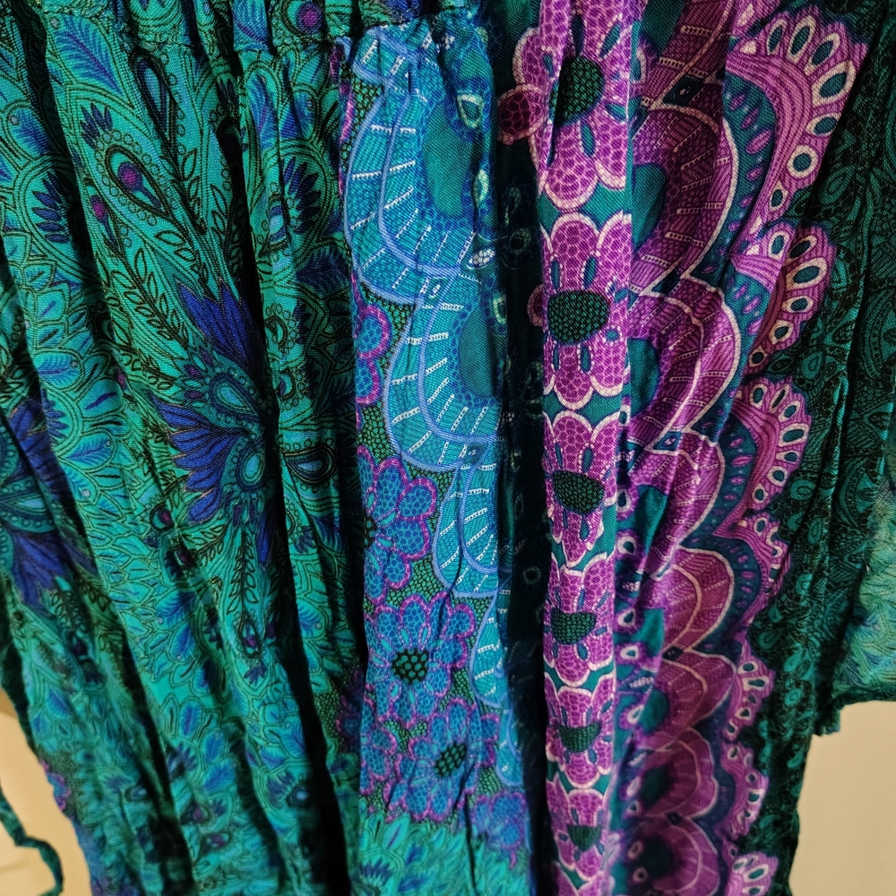 Vibrant Blue and Purple Sundress Or Skirt - Picture 3 of 6